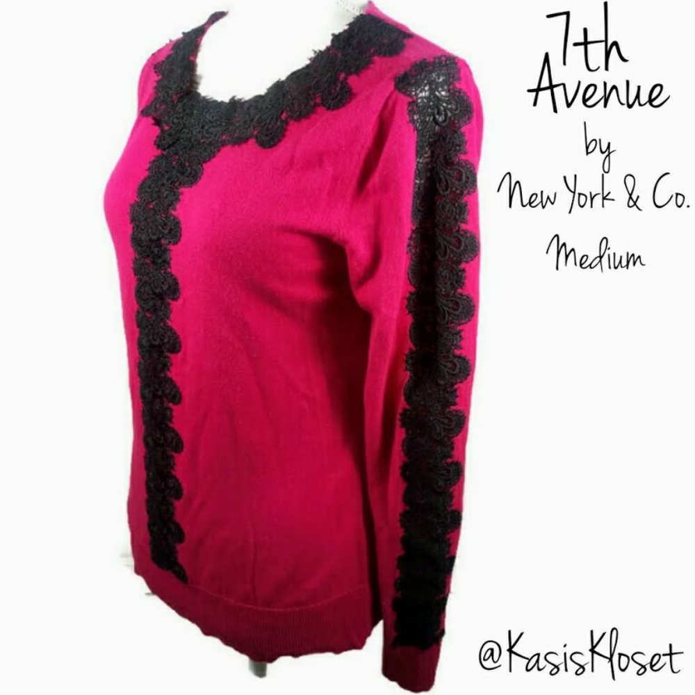 7th Avenue By New York & Co Sweater Medium Pink